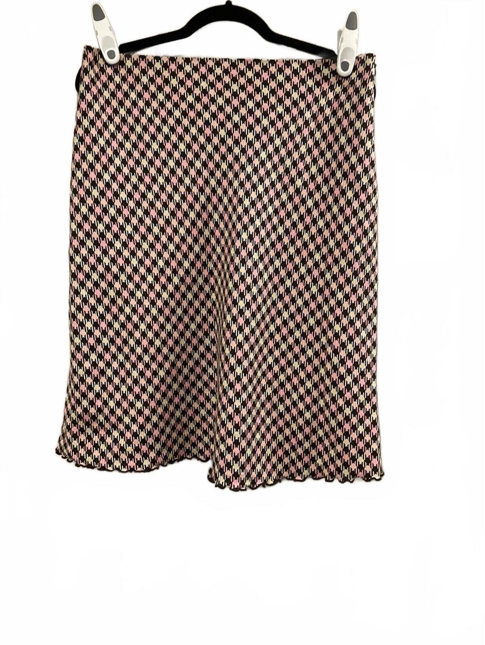Kim Rogers Signature side zip pink/brown skirt Women's SIZE  14
